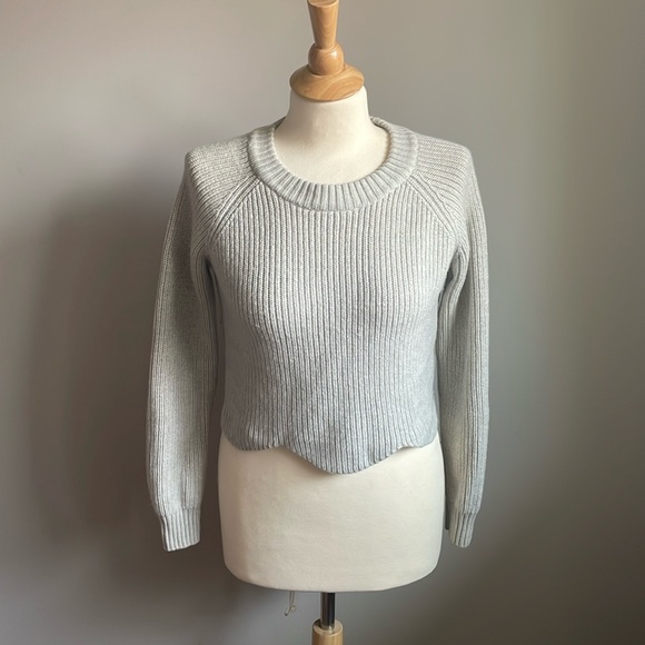 Wilfred Sardou Sweater - Cropped 100% Merino Wool - Picture 1 of 5